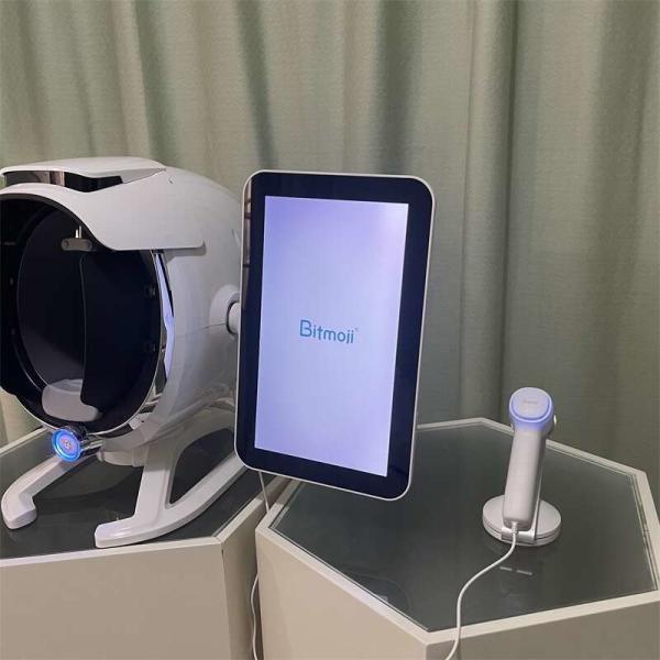 Beauty Salon Full Face Skin Test Machine With UV / RGB / PL Light Multilanguage Support