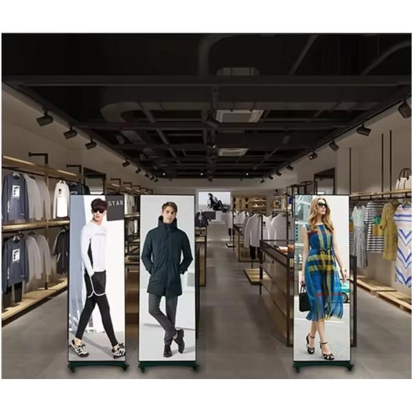 Indoor P2.5mm Poster LED Screen Display 2.1ft X 6.3ft 640mmx1920mm Wide Viewing Angle Max Power Consumption 400w/sqm