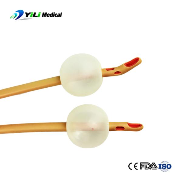 3-сторонний латексный мочевой катетер, практичный силиконовый покрытый фолиевый катетер