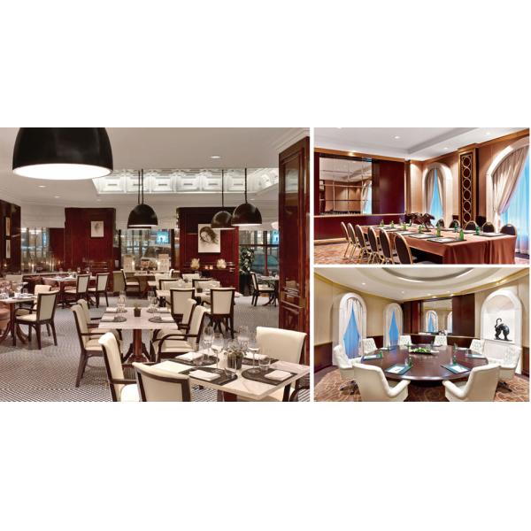 Wear Resistant Modern Hotel Furniture Bedroom Packages Set Solid Wood Metal