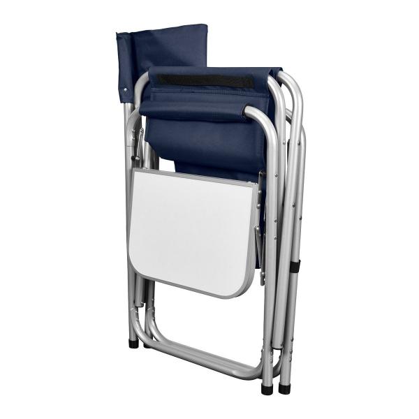 Blue Aluminum Hardware Products Foldable Aluminum Sports Chair 250 Lb.
