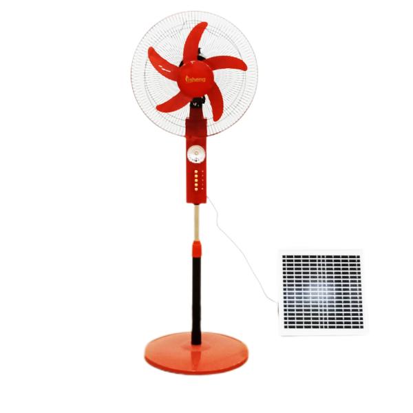 Classic 16" Rechargeable Solar Fan Remote Control With LED Light
