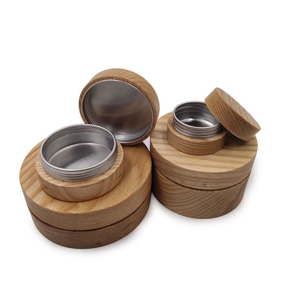 Customized Logo Biodegradable Bamboo Cosmetic Jar for Empty Jars Eco-Friendly Design