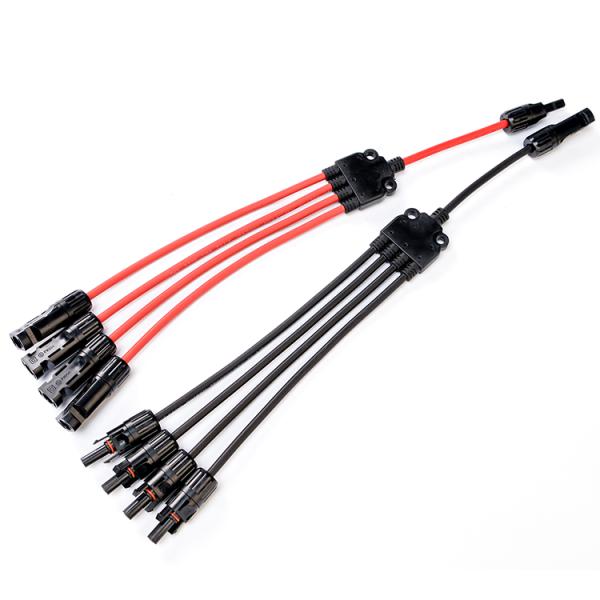 XLPO Insulation 10awg 6mm 1 to 4 Y Type H1z2z2-k Solar Panel Extension Cable 12awg for Sustainable Solar Solutions