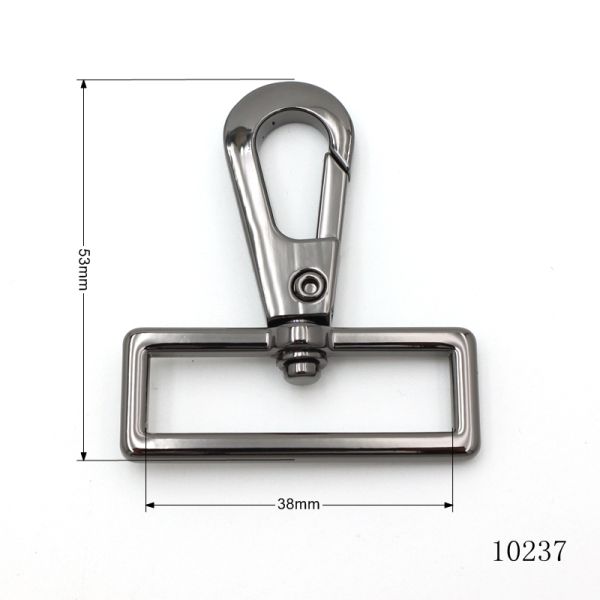 Gunmetal Swivel Snap Hook 38mm Heavy Duty Snap Hooks With Clear Logo Engraved