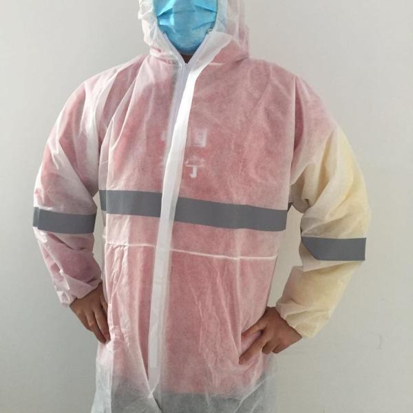 Non Woven Disposable Coverall Suit / Disposable Work Coveralls S-XXXL Size