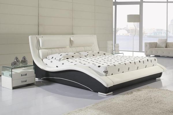 top sale modern pu leather bed bedroom furniture B07