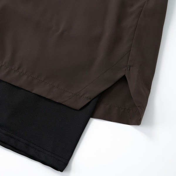 Men Double‑Layer Quick‑Dry Running Shorts｜Customizable
