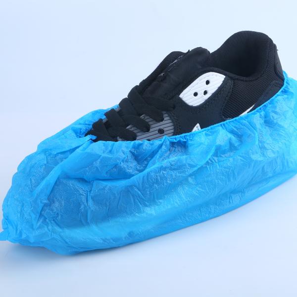 Waterproof Disposable Elastic CPE Shoe Cover with Anti-slip pattern  For Lab And Cleanroom