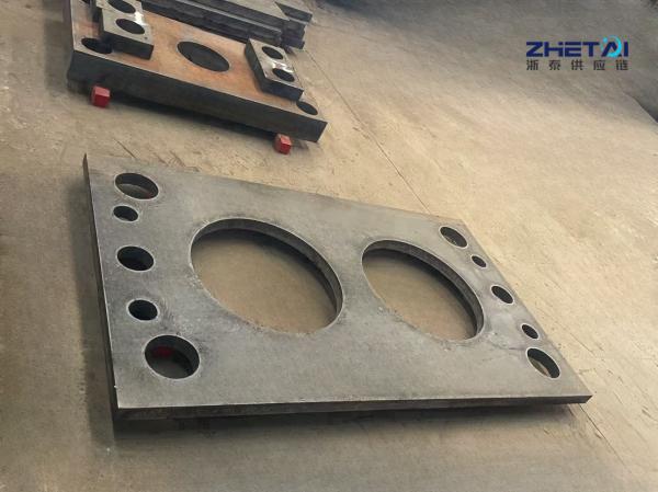 Black Metal Carbon 10mm Steel Plate Cut To Size Stamping Machine Parts Side Plate Flame Cutting Parts