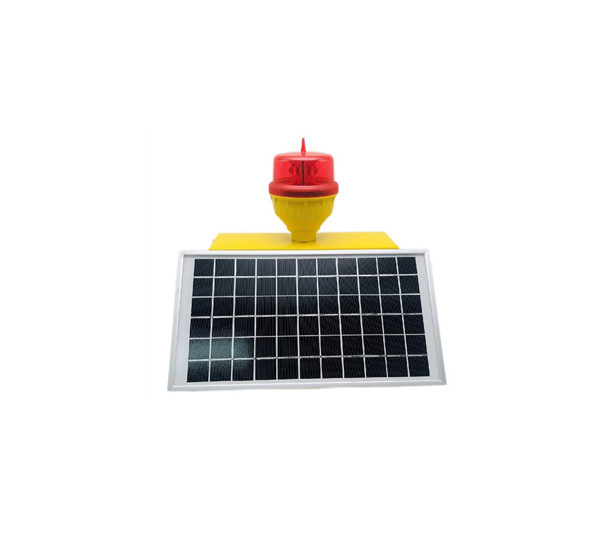 Solar Aviation Obstruction Light with ≥32.5cd Intensity >100,000 Hours LED Life and Vertical Divergence ≥10 Degrees