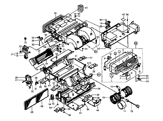 Conjunto de evaporador 4614289 4475689 para piezas de aire acondicionado de excavadora HITACHI ZX135US