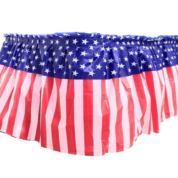 Modern Disposable Plastic Table Skirts For Dessert / Buffet Table Decoration