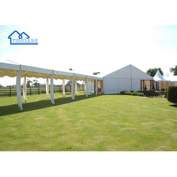 Full-Sidewall Backyard Party Marquee Tents Galvanized Framework PVC Fabric Rectangle Canopy Structure