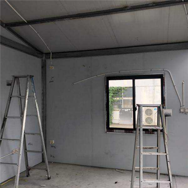 hogares de acero del envase del metal del sitio 25m2 del panel de bocadillo de 100m m EPS 1