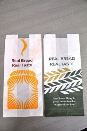 Aperto personalizado Eco-Amigável dos sacos de papel da janela para o empacotamento de pão