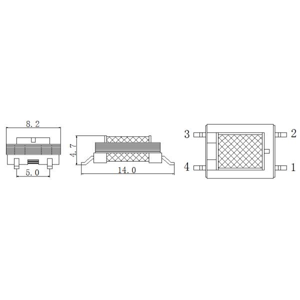 ED8X10-1.5H/2H/3H SMD Пермалой Никелевой Стальной Лист Аудиоизоляционный Трансформатор
