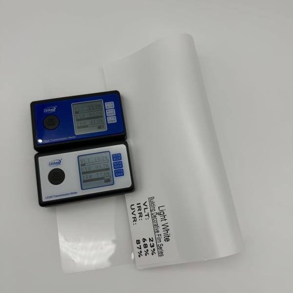 Película para ventanas de control solar blanca clara de 2 mil, 95.9% de protección UV