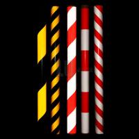Tape d'avertissement de prévention des collisions Film réfléchissant diagonal Tape d'avertissement Parking lots Pavement Marquage de la circulation Film réfléchissant
