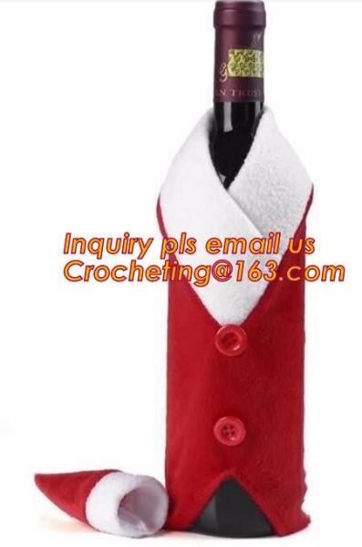 Felt Wine Bag As Clothes, Felt Wine Bag With String, Santa Pants Felt Wine Bag, suppling latest style Santa pants felt w