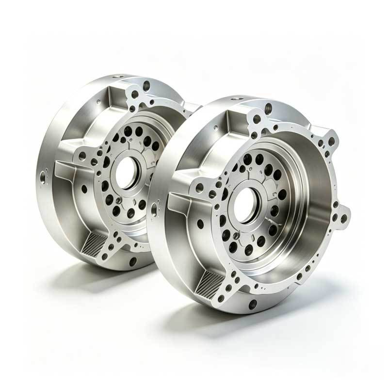 High Precision 5 Axis Machined Parts Aluminum Complex Flange Housing For Automation Equipment