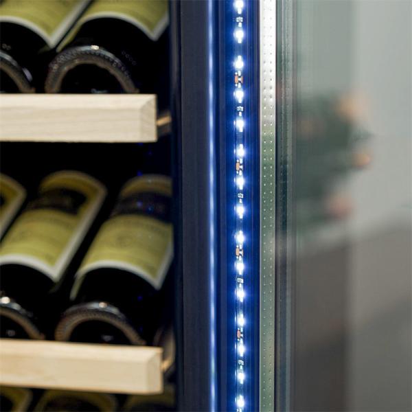 Single Zone Black Wood Drink Cabinet Lockable Kitchen Wine Cooler Furniture Armoire à boissons en bois noir à zone unique meuble de cuisine verrouillable