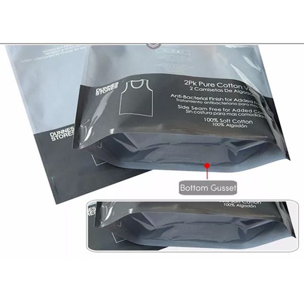 Clothing Recycled Plastic Packing Poly Bag With Hanger And Hook