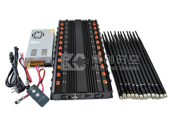 22 band GPS positioning jammer 2g.3g.4g.5g mobile phone signal blocker UHF / VHF / 315m / 433M remote control signal jam