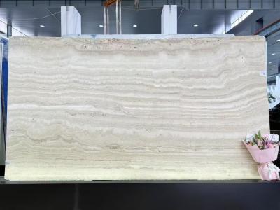 Italian Roman Travertine Slab Natural Stone Versatile For Wall Cladding