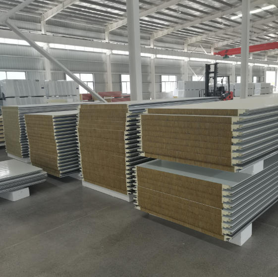 PU Edge sealing Rock Wool Sandwich Metal Panel