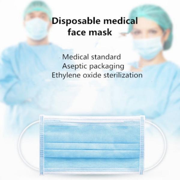 Anti Coronavirus Disposable Triple Layer Surgical Mask With Flexible Nose Wire