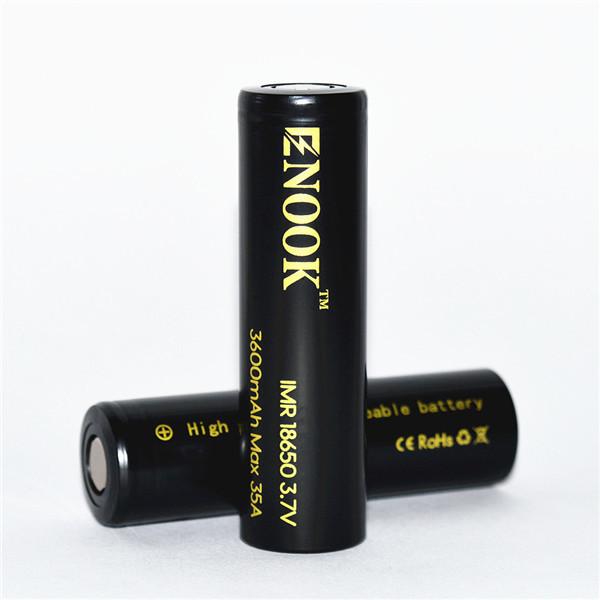 Alta qualidade Enook 18650 3600mAh 35A 3.7v bateria leão bateria recarregável para bateria de bicicleta elétrica