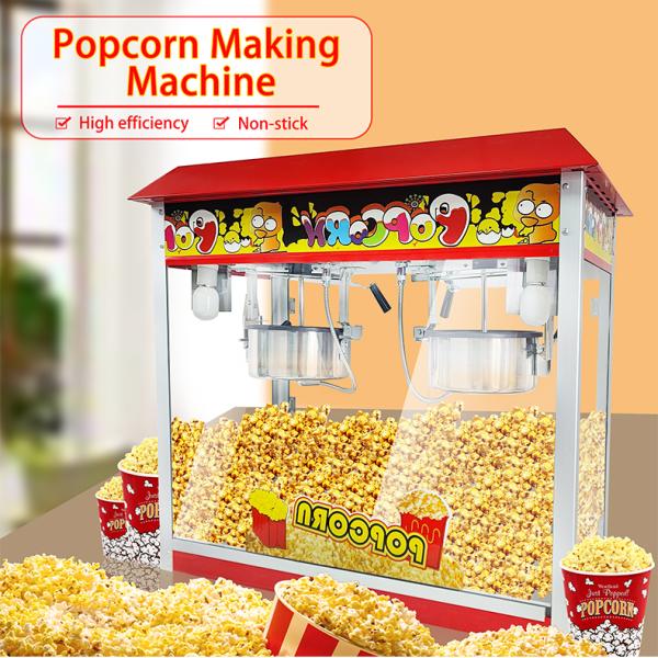 860*420*740 мм Электрическая большая двойная кастрюля попкорна для линии переработки закусок