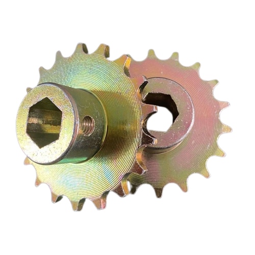 Цепное колесо литого железа частей прессформы отливки песка OEM желтым покрытое цинком для частей сеялки