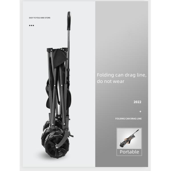 Lightweight 4 Wheels Military Camping Gear Wagon Cart 600D Oxford