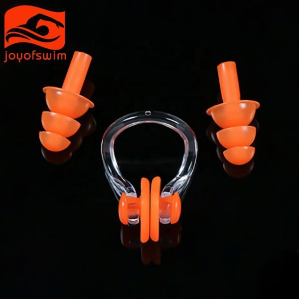 Wear Comfortable Stylish Swimming Nose Clip And Ear Plugs Multicolor