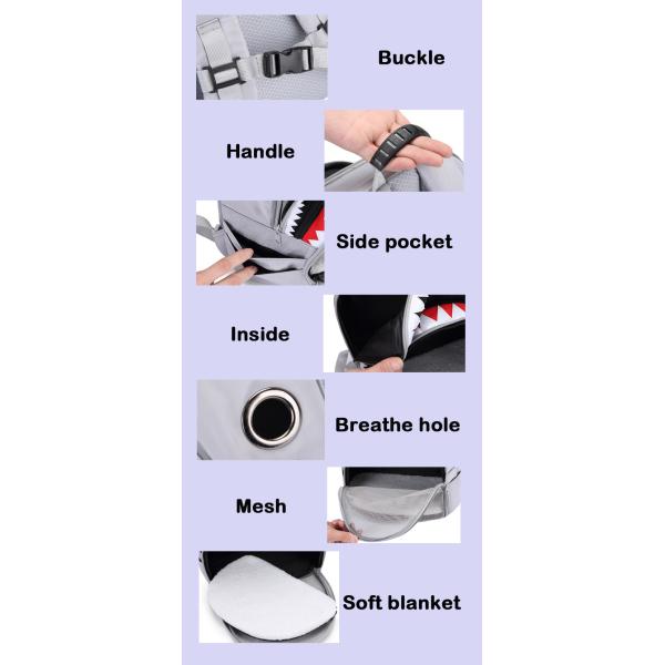 Материал Оксфорда рюкзака несущей складного плеча животный для перемещения кота 7.5kg