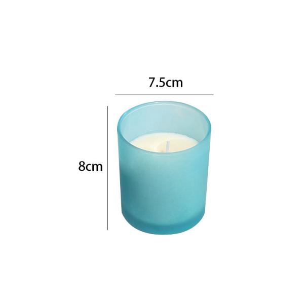 Coloured Glass Candle Holder Glass Candle Containers 8cm Height