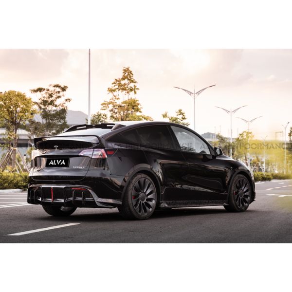 Add On Installation MiW Design Aero Forged Carbon Fiber Body Kits Tesla Model Y 2019 Front Lip Side Skirts Rear Diffuser