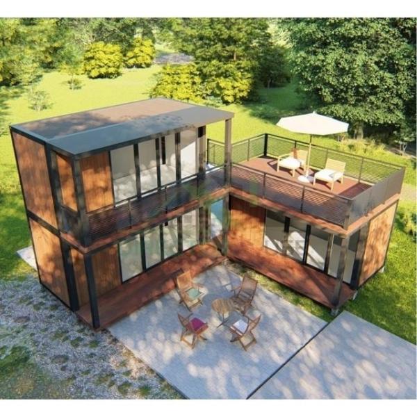 ISO9001 20ft Portable Modular Wooden Garden House Coffee Shop