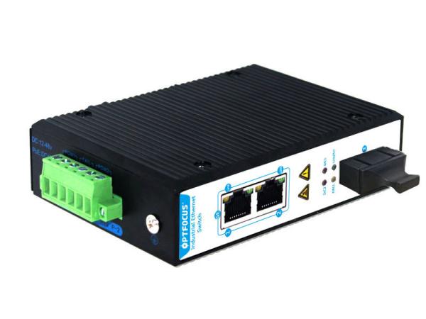 Auto MDI / MDIX Industrial Poe Switch 10G Optical Media Converter