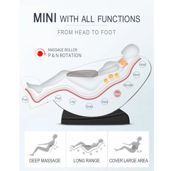 Pre Programmed Zero Gravity Full Body Massage Chairs Waist 106CM PU 3D