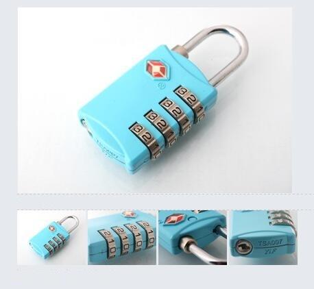 Zinc Alloy TSA 4-digital  travel lock& blue Tsa Luggage Lock& 67.8g Tsa Bag Number Lock