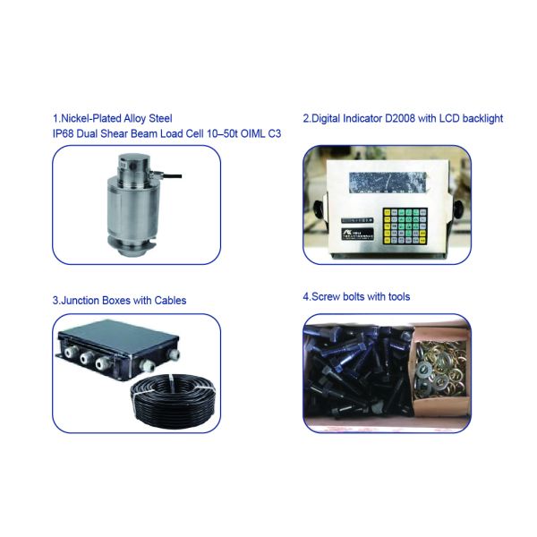 Durable Portable Electronic Weighbridge Mobile Truck Scale Easy Installation