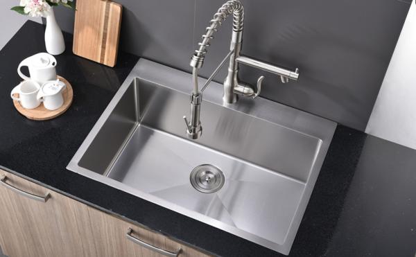 16 Gauge Stainless Steel Single Basin Undermount Kitchen Sink Rectangular Shape