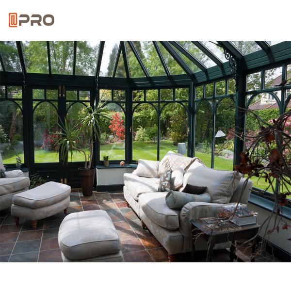 Sunroom ereto livre da varanda do   da estufa   de vidro da casa do jardim de 4 estações