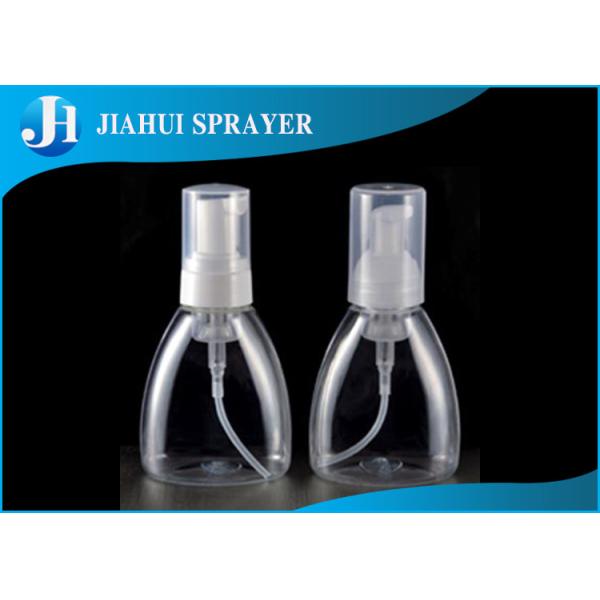 White Eco - Friendly Foam Pump Bottle / Slant Shoulder Glass Plastic Soap Pump Bottles