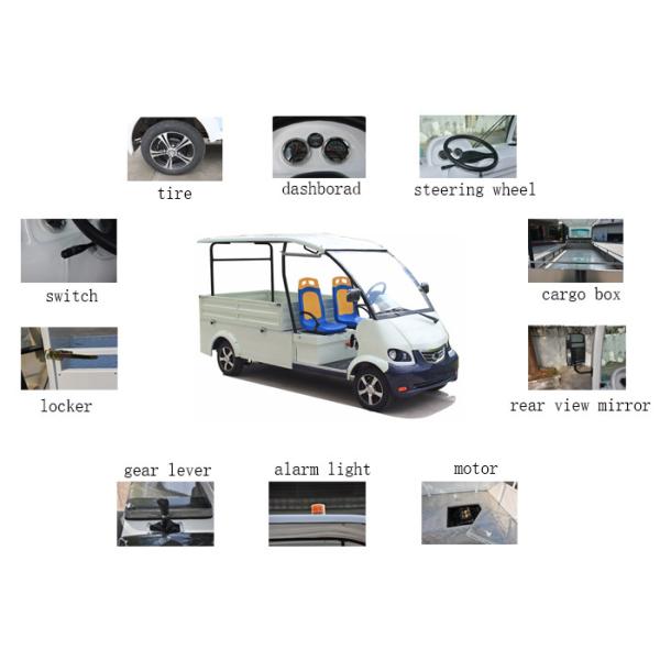 Груз Van свободной батареи обслуживания использующий энергию электрический, тележка электроэнергетики с 2 местами