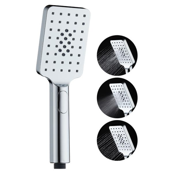 ABS TPR Chrome 2CM Bathroom Handheld Shower Detachable For Bathtub