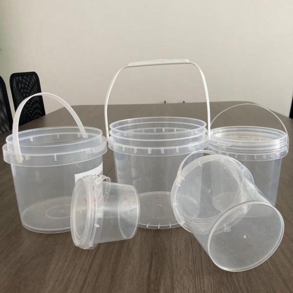 1.0 to 2.5 MM Thickness Clear Plastic Bucket for Custom LOGO Food Storage Needs